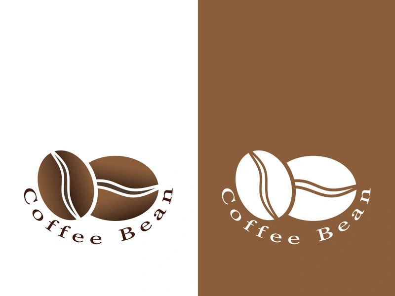 Coffee bean icon vector illustration template