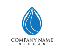 Blue water drop vector logo icon illustration images