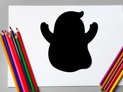 Siluet hamster kartun lucu untuk desain anak-anak dan tema hewan peliharaan