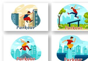 9 Parkour Sports Illustration