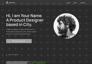 Dunkles Designer-Portfolio – Figma-Vorlage