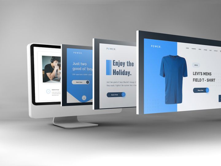 Power Web Ui Landing page Free