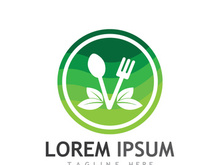 Spoon and fork logo design.