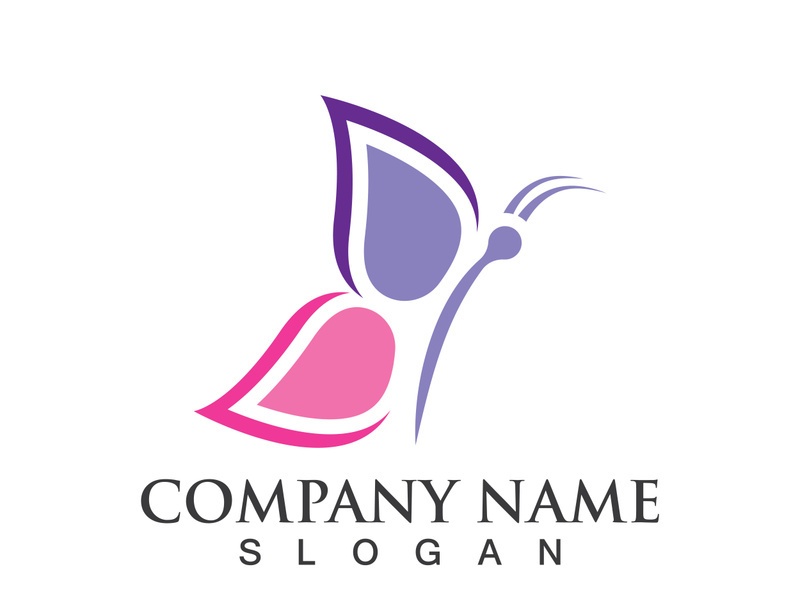 Butterfly logo template symbol vector icon design