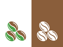 Coffee bean icon vector illustration template