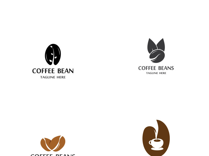 Premium coffee bean logo design.