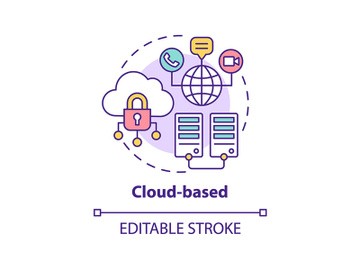 Cloud-based concept icon preview picture