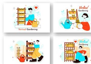 10 DIY Vertical Gardening Illustration