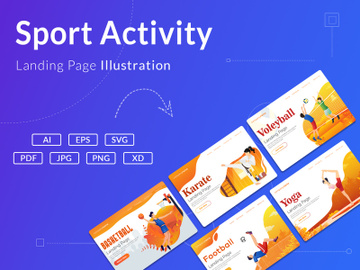 [Vol. 09] Sport Activity - Landing Page Illustration preview picture