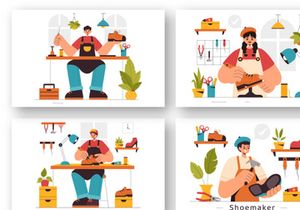 9 Shoemaker Profession Illustration