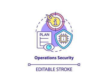 Operations security concept icon preview picture