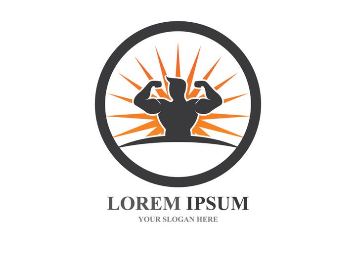 Vector object and Icons for Sport Label  Gym Badge  Fitness Logo Design