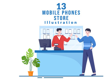 13 Mobile Phone Store Illustration preview picture