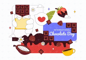 10 World Chocolate Day Illustration