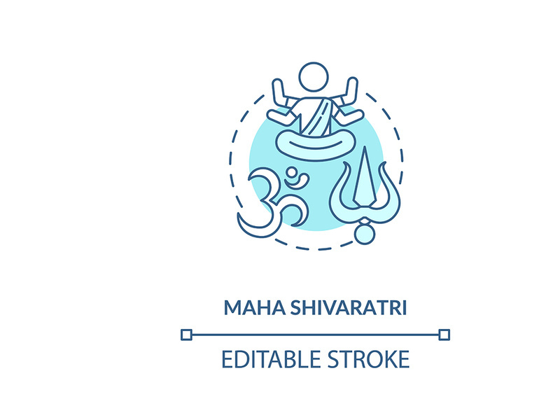 Maha shivaratri concept icon