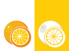 Orange logo design vector icon illustration design