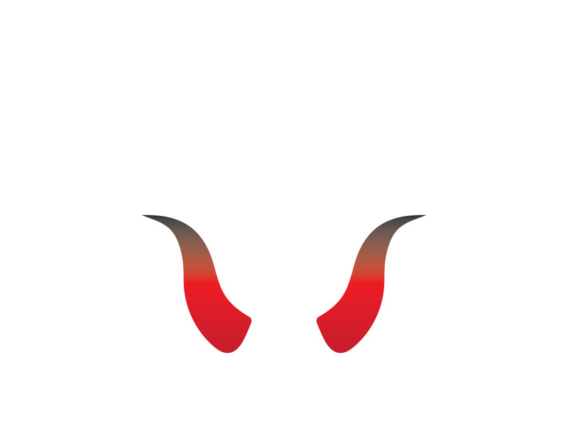 Devil horn Vector icon design illustration Template
