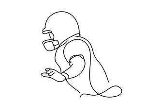 Line art flat illustration Super Bowl