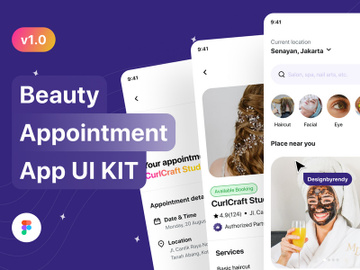 BeautyBlendr - Book Beauty Service Premium App UI KIT preview picture