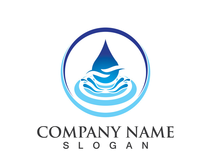 Water drop logo icon illustration template design