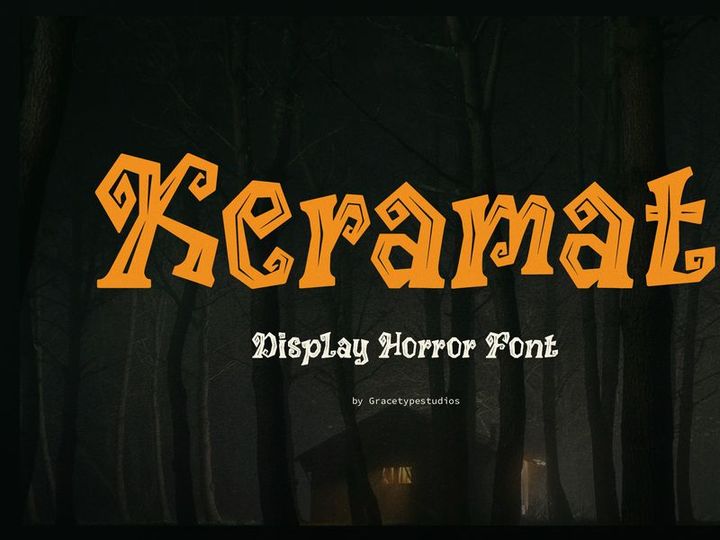 Keramat | Display Horror Font