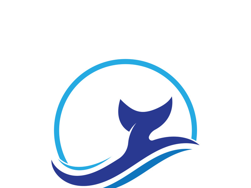 Ocean water wave wave logo design.