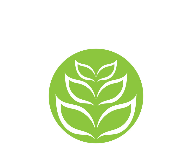 Green leaf ecology nature element vector icon