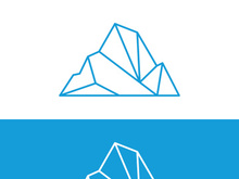 Antarctic iceberg logo design.