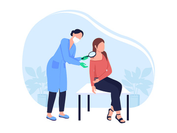 Check melanoma for skin cancer vector isolated illustration preview picture