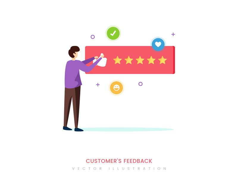 Customer's feedback vector illustration