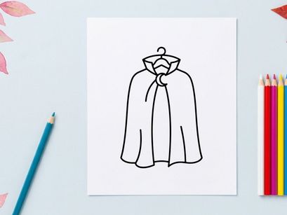 Capa ou manto minimalista branco com capuz para design de moda. Modelo elegante de roupa drapeada para ilustração de vestuário e mockup de roupas.