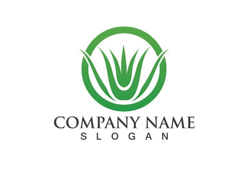Aloe vera logo vector ilustration template