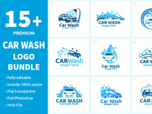 15+ Car Wash Logo Bundle