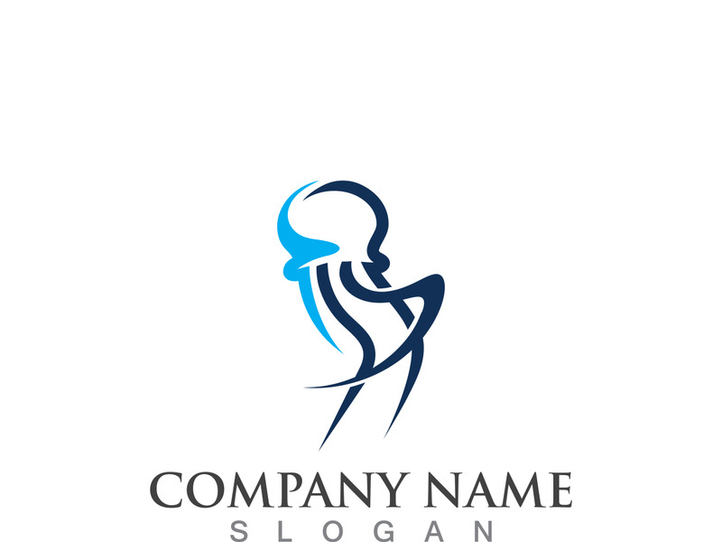 Jellyfish icon illustration design, simple logo template vector