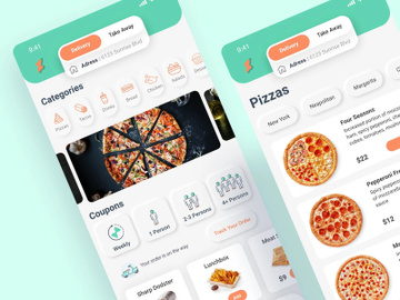Neumorphic Pizza Food UI Kits preview picture