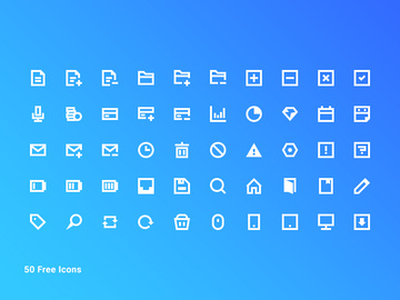 50 Free Blocky Icon Pack preview picture