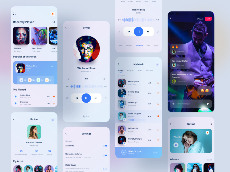 Music Player Mobile Application Design (Light Version)
