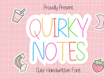 Quiky Notes - Cute Handwritten Font preview picture