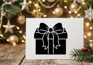 Caja de Regalo Navideña Festiva con Cinta y Moño para Celebraciones de Vacaciones