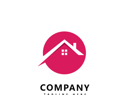 Real estate logo template vector.Abstract house icon