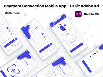 Payment Conversion Mobile App - UI Kit Adobe Xd preview picture