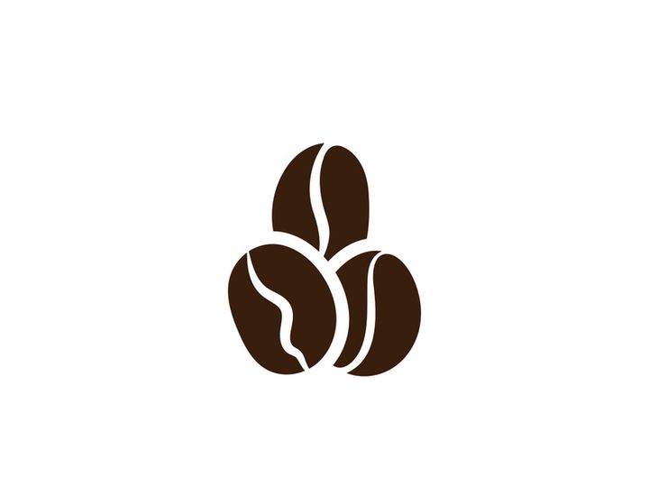Coffee bean icon illustration