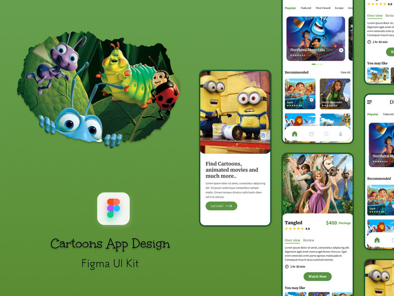 Cartoons App Design