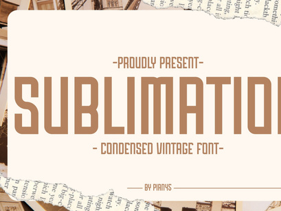 Sublimation - Condensed Vintage Font