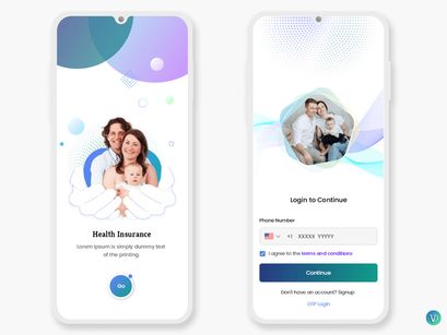 Health and General Insurance Mobile App UI Kit