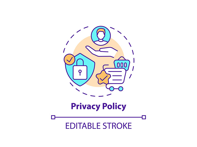 Privacy policy concept icon