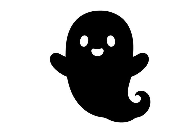 Cute Ghost Illustration for Halloween or Kids' Design Projects