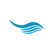 Wave beach vector illustration design logo