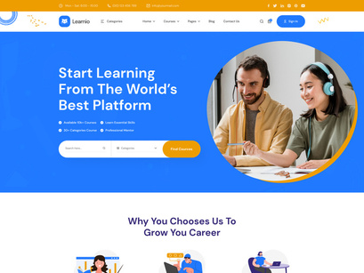 Learnio - LMS and Online Course Figma Template