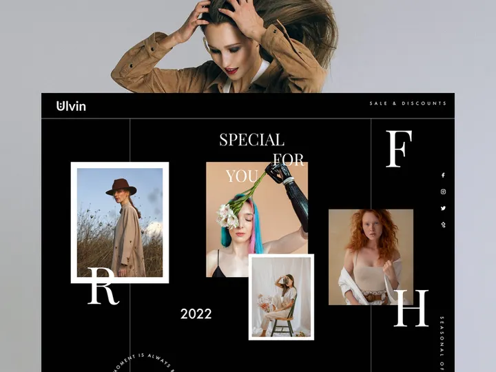 UI UX Fashion Web design